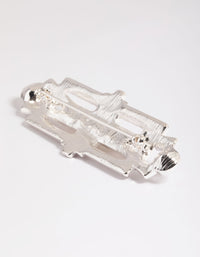 Silver Art Deco Rectangle Brooch - link has visual effect only