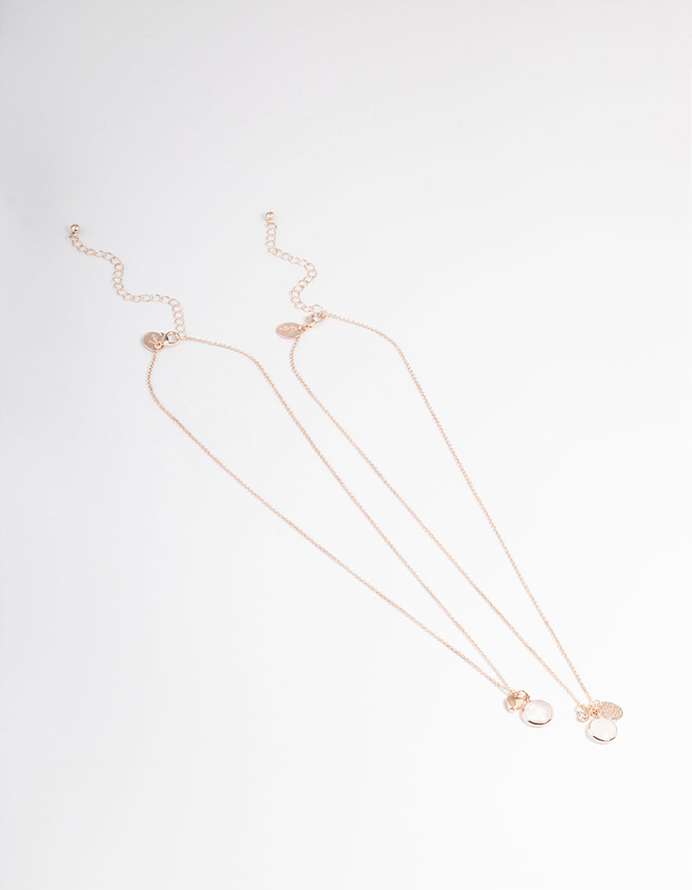 Rose Gold Clear & Rose Quartz Necklace Pack