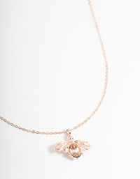 Rose Gold Diamante Bee Necklace - link has visual effect only