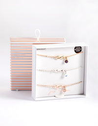 Mixed Metal Rose Quartz & Amethyst Infinity Pack Bracelet - link has visual effect only