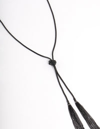Black Long Snake Chain Knot Necklace - link has visual effect only