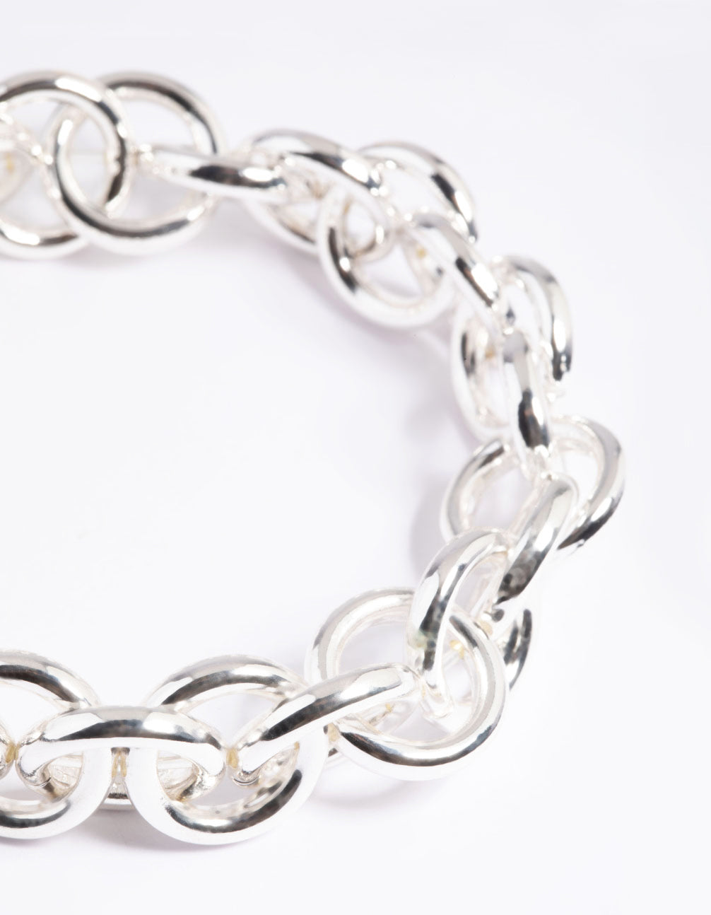 Silver Mixed Chain Stretch Bracelet
