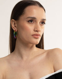 Gold Diamante Mix Hoop Earrings - link has visual effect only