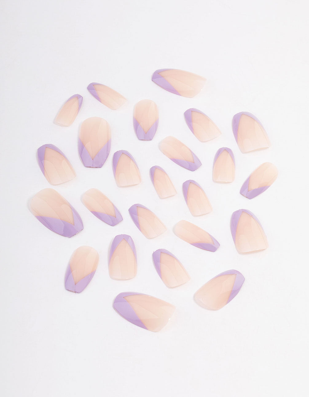 Purple Pointed Tip Press On Nails