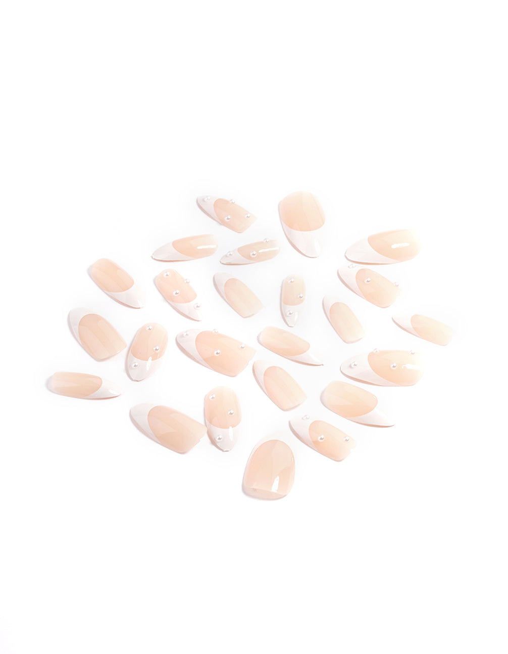 White Pearl Press On Nails