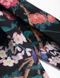 Fabric Circle Floral Print Scarf - link has visual effect only