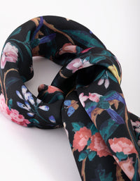 Fabric Circle Floral Print Scarf - link has visual effect only