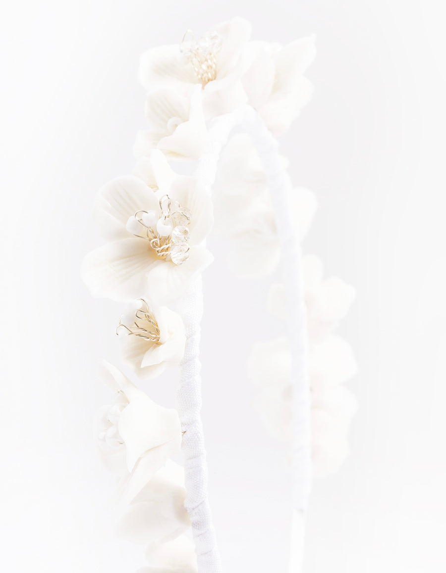 White Flower Headband