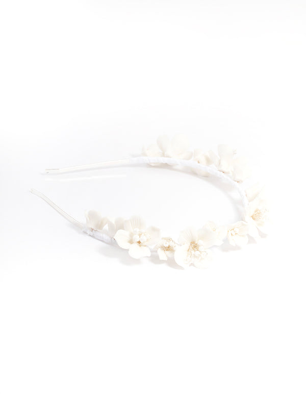 White Flower Headband