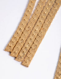 Worn Gold Snake Chain Drop Earrings - link has visual effect only