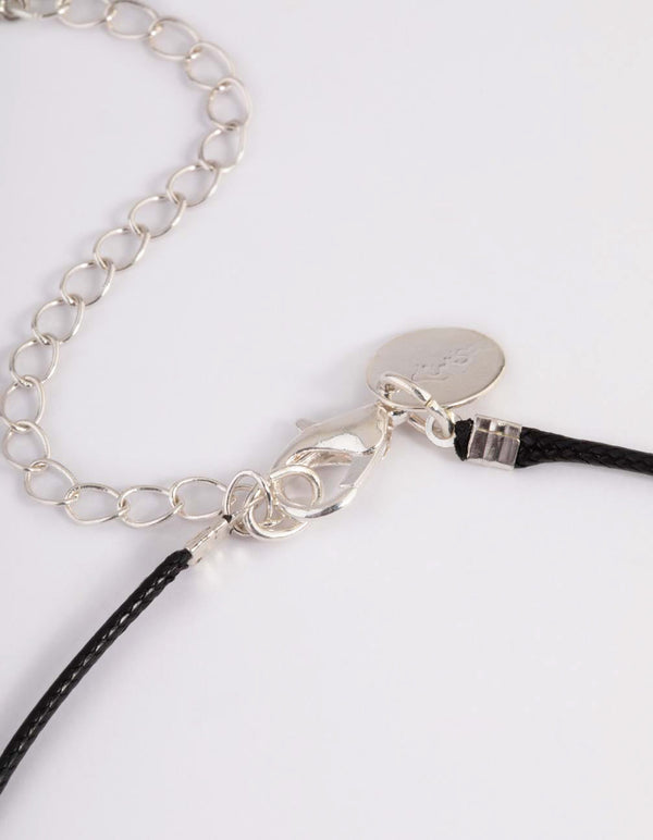 Silver Green Adventurine Spiral Cord Necklace