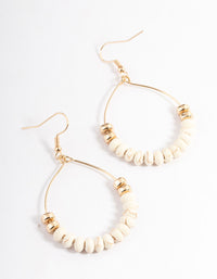 Gold Wire Open Bead Drop Earrings - link has visual effect only
