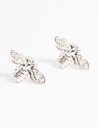 Silver Small Bee Stud Earrings - link has visual effect only