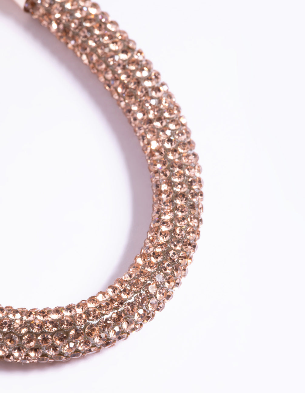 Rose Gold Skinny Diamante Tube Bracelet