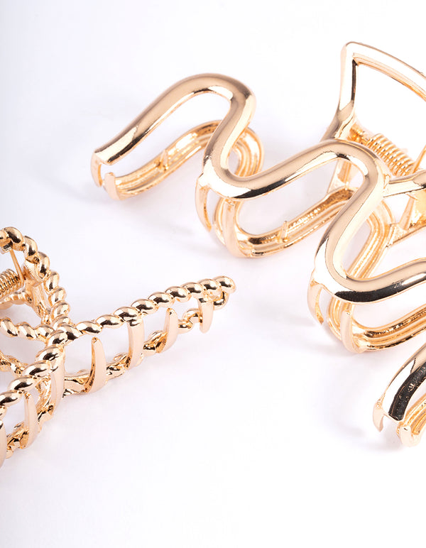 Gold Twist & Swirl Claw Pack
