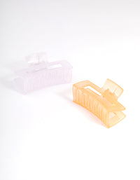 Lilac Cut Out Rectangle Hair Claw Clip Pack - link has visual effect only