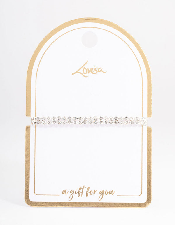 Silver Classic Cupchain Tennis Bracelet