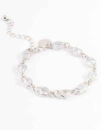 Silver Classic Marquise Cubic Zirconia Bracelet - link has visual effect only