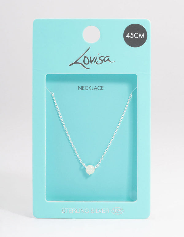 Sterling Silver Round Open Pendant Necklace