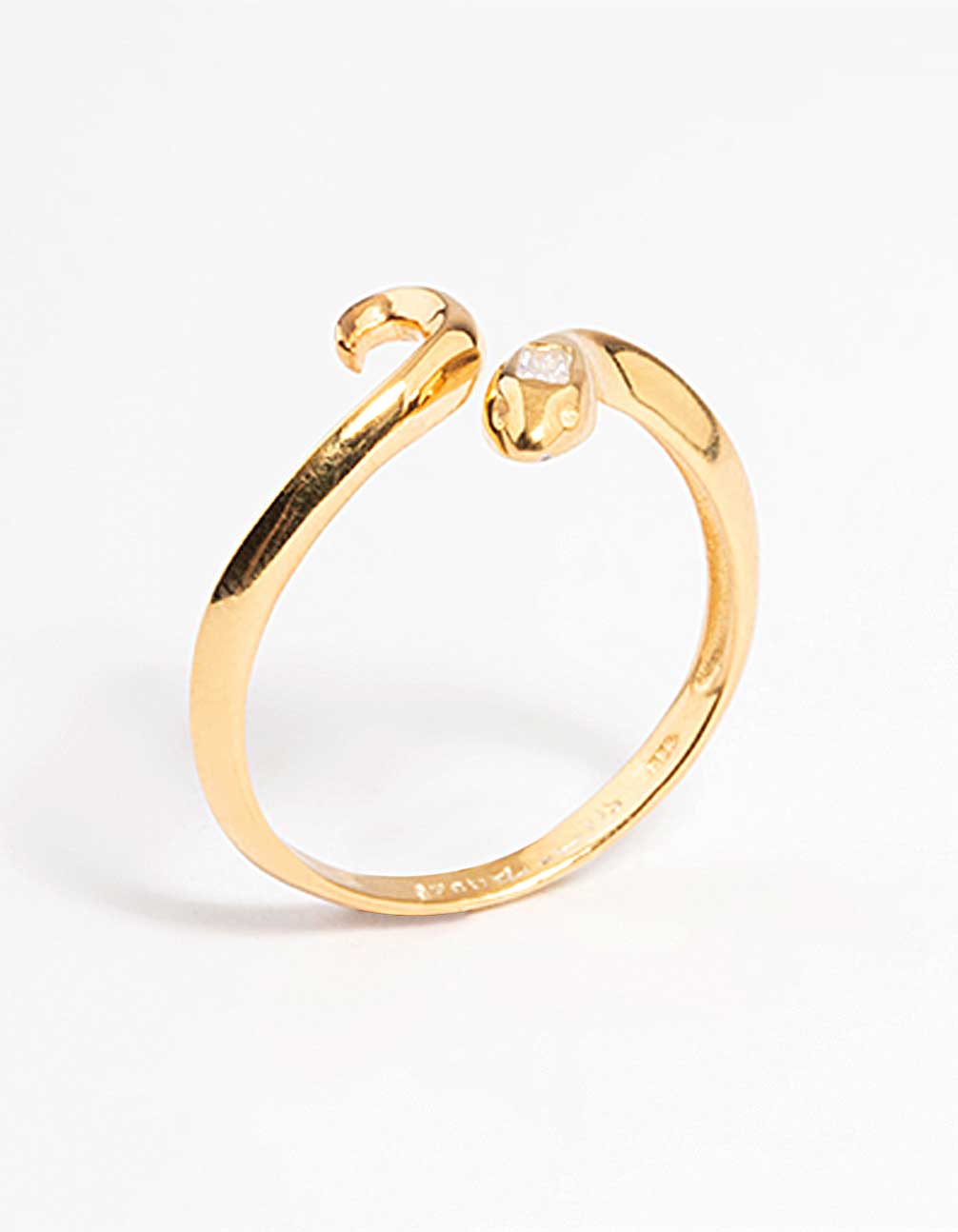 Gold Plated Sterling Silver Snake Wrap Ring