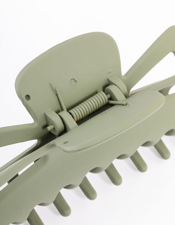 Green Large Bow Claw Clip
