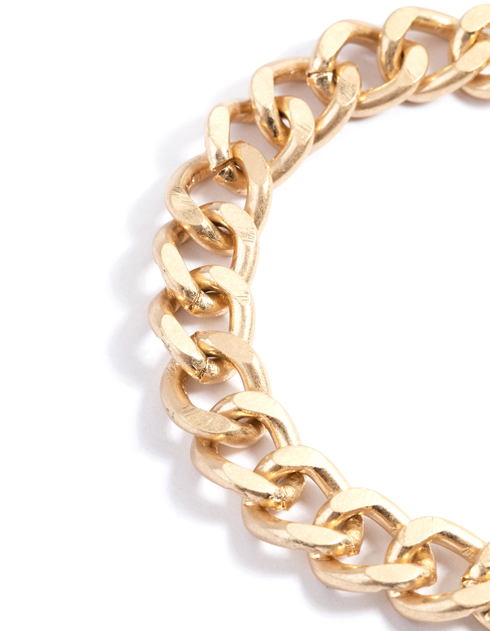 Worn Gold Chain Semi-Precious Stone Bracelet