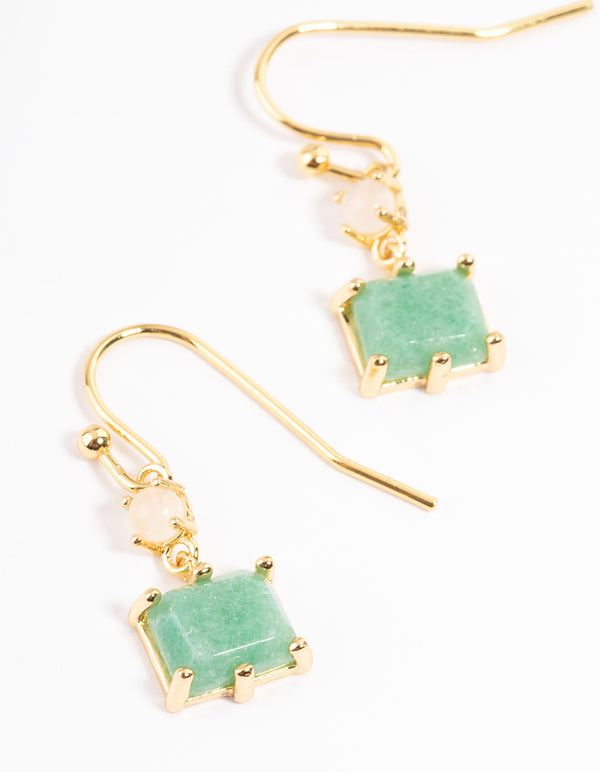Gold Plated Watermelon Mini Drop Earrings