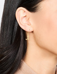 Gold Cowboy Boot Huggie Earrings - link has visual effect only