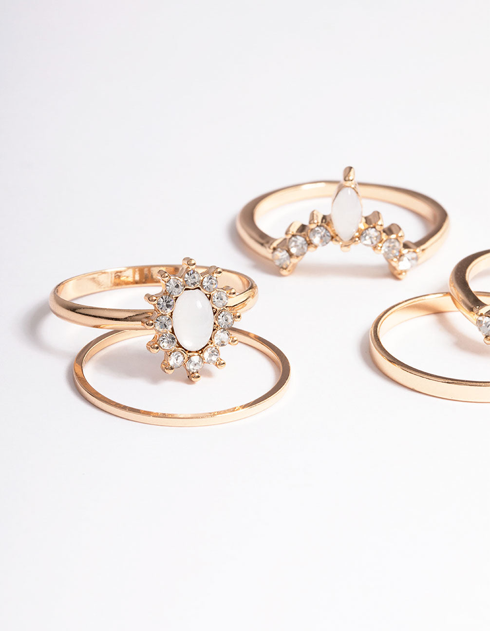 Gold Opal Nesting Ring Pack