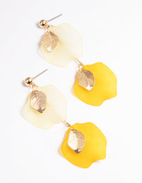 Mixed Petal & Leaf Drop Earrings - link has visual effect only