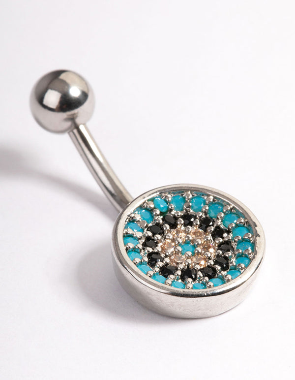 Surgical Steel Evil Eye Belly Ring
