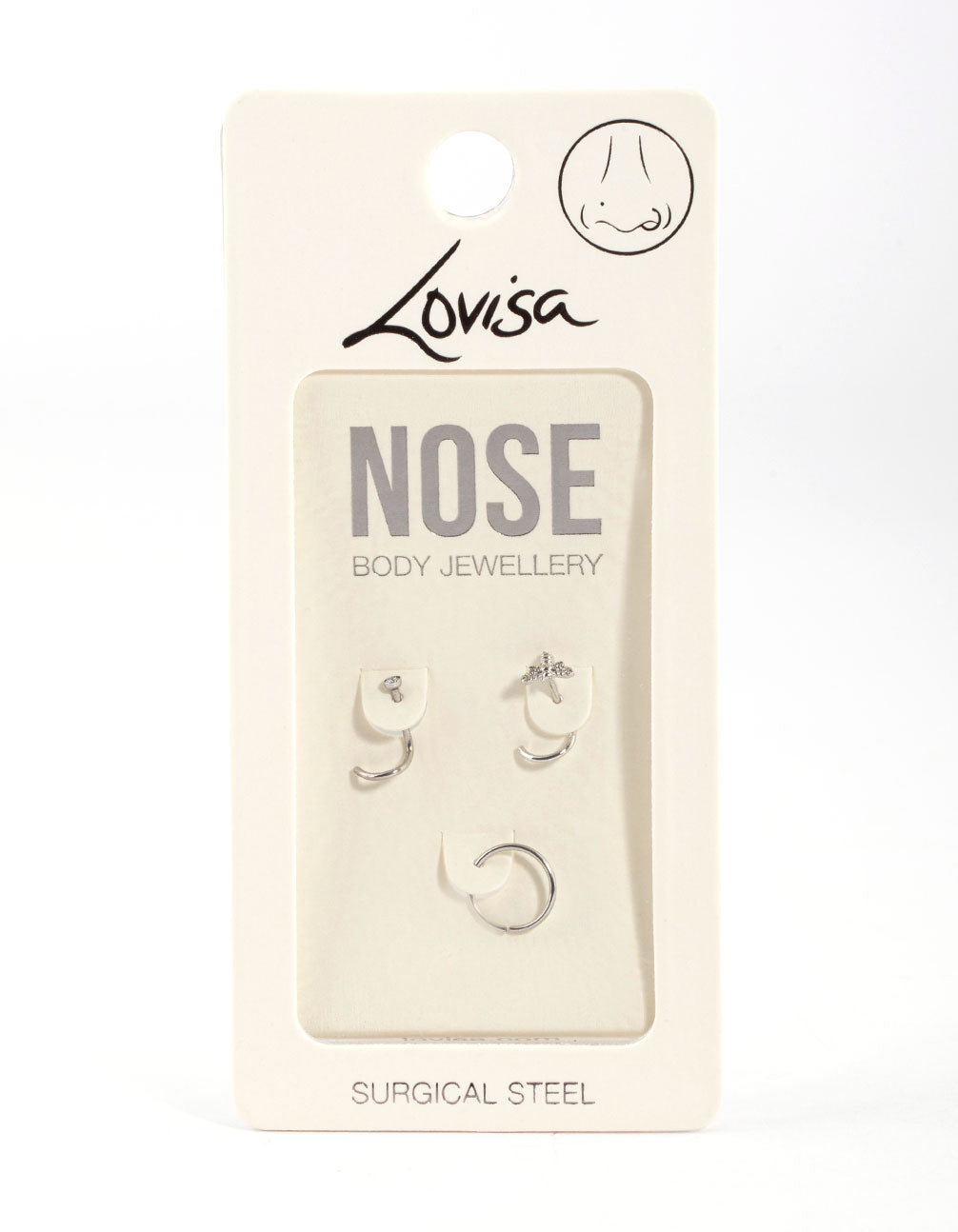 Surgical Steel Crystal Bee Nose Pack
