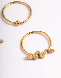Gold Plated Surgical Steel Bio Snake Nose Ring Pack - link has visual effect only