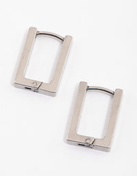 Surgical Steel Rectangle Hoop Earrings - link has visual effect only