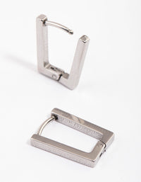 Surgical Steel Rectangle Hoop Earrings - link has visual effect only