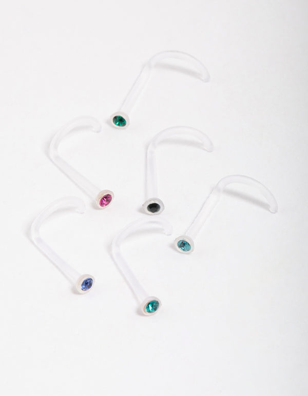 Surgical Steel Assorted Nose Studs 6-Pack