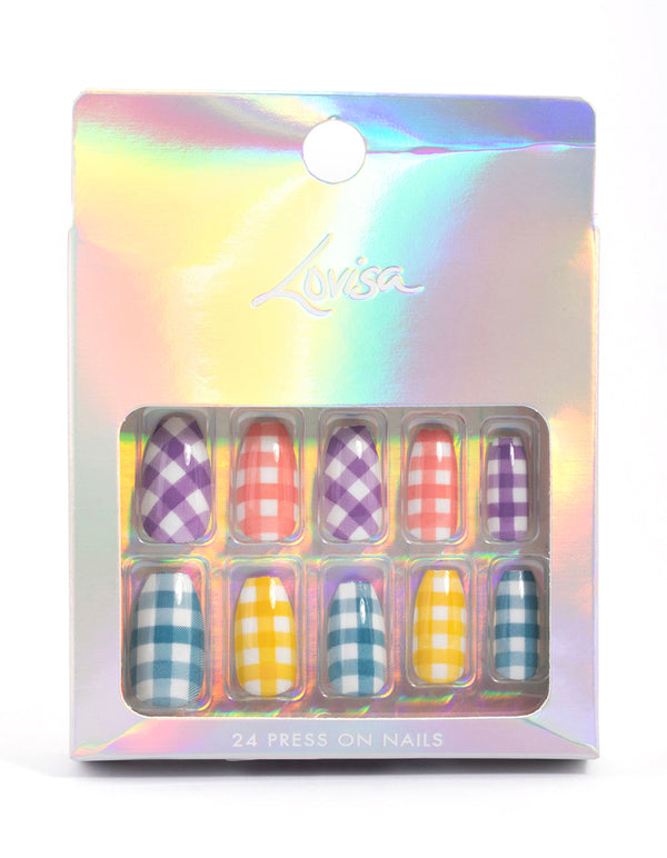 Multi Hatch Press On Nails
