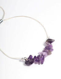 Silver Plated Amethyst Toggle Bracelet - link has visual effect only