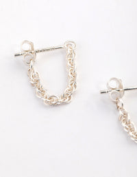 Sterling Silver Chain Front & Back Earrings - link has visual effect only