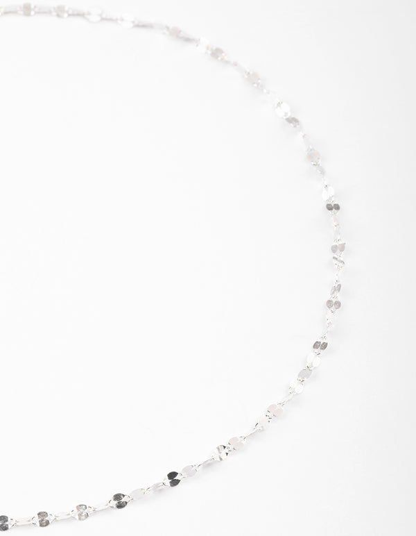Sterling Silver Mirror Link Choker