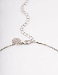 Rhodium Cubic Zirconia Y-Neck Earrings & Necklace Set - link has visual effect only