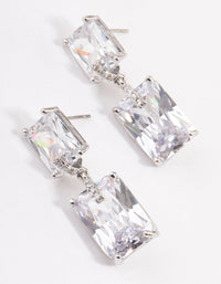 Silver Large Radiant Drop Earrings - link has visual effect only