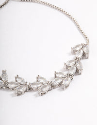 Silver Leaf Earrings & Toggle Bracelet Set - link has visual effect only