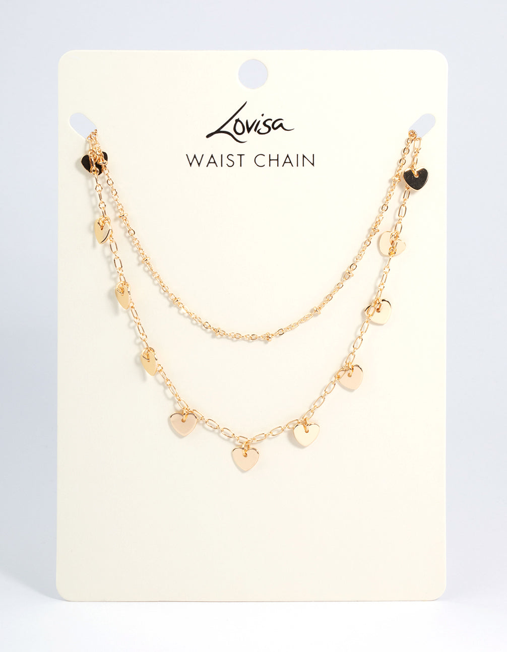 Gold Triangle Layer Heart Waist Chain