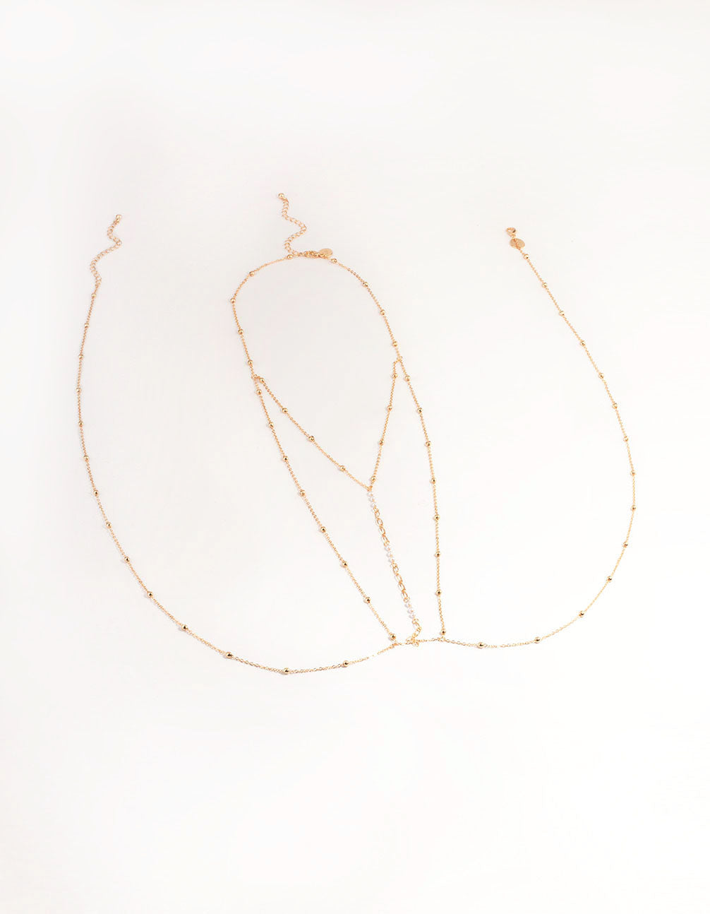 Gold Ball Pearl Body Chain