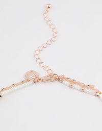 Rose Gold Beaded Layered Choker - link has visual effect only
