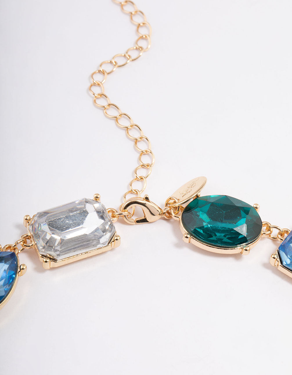 Gold Large Chunky Mix Stone Necklace