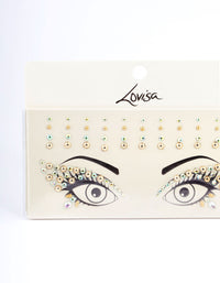 Acrylic Gold Diamante Face Jewels - link has visual effect only