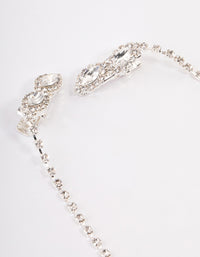 Silver Ice Crystal Diamante Hair Drape - link has visual effect only