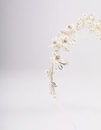 Silver Flower & Leaf Vine Aliceband - link has visual effect only